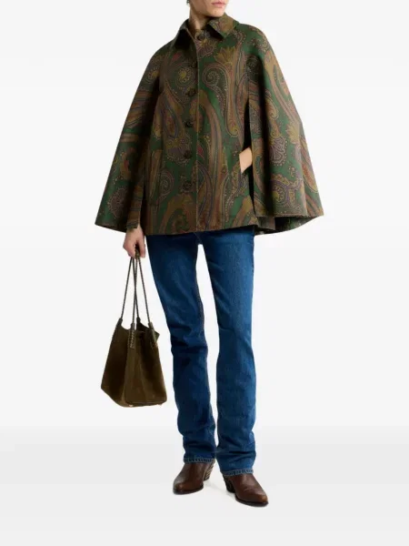 Geacă Etro cu model paisley verde