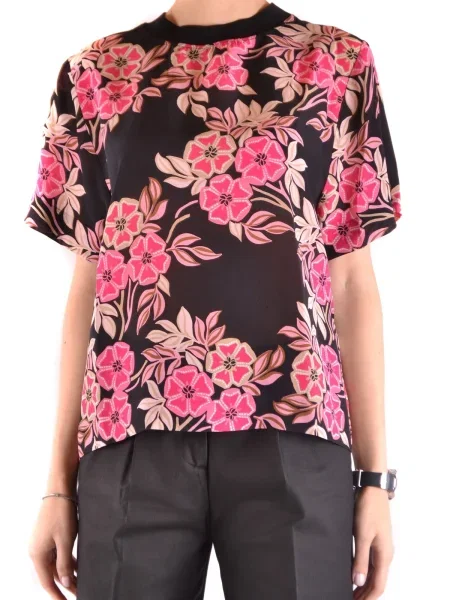 Jedwabna bluzka Msgm czarna