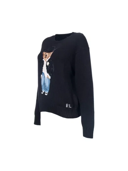 Dzianinowy sweter Polo Ralph Lauren czarny