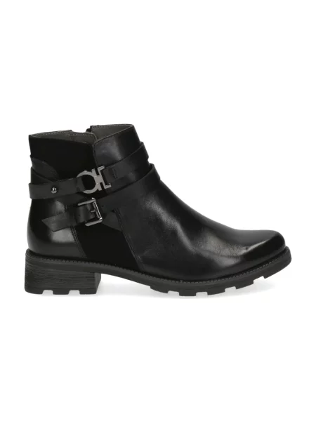 Botki Caprice zamszowe casual czarne