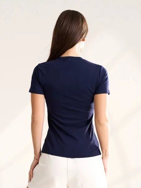 Футболка ISSA Plus темно-синій синя