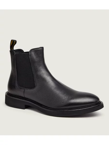 Doucal's De piele ghete chelsea Alce negru