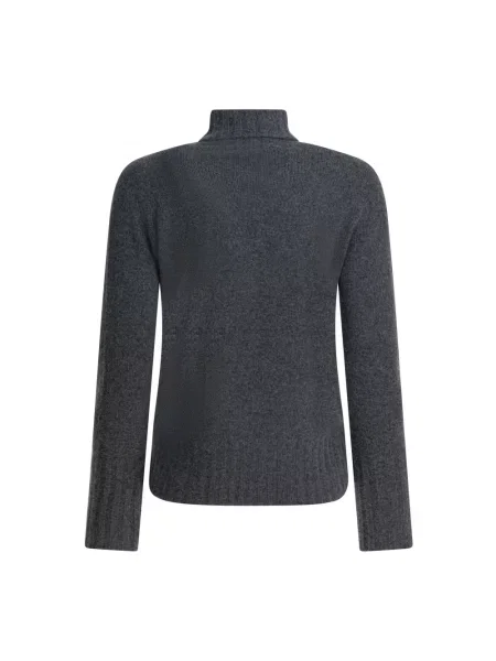 Dzianinowy sweter z golfem Drumohr do golfa szary