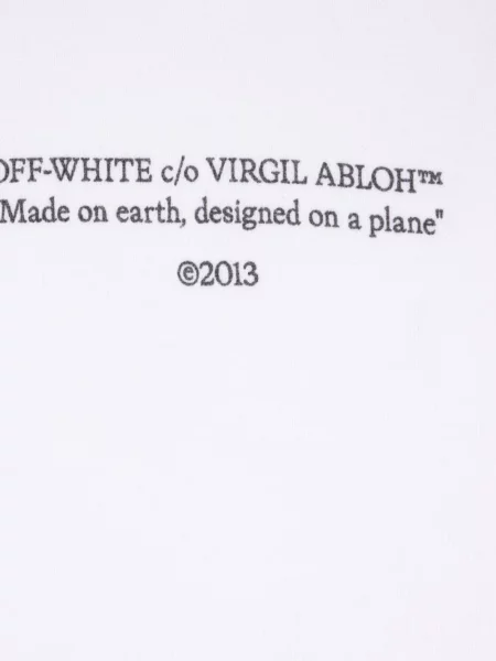 Hanorac cu glugă Off-white cu imagine alb