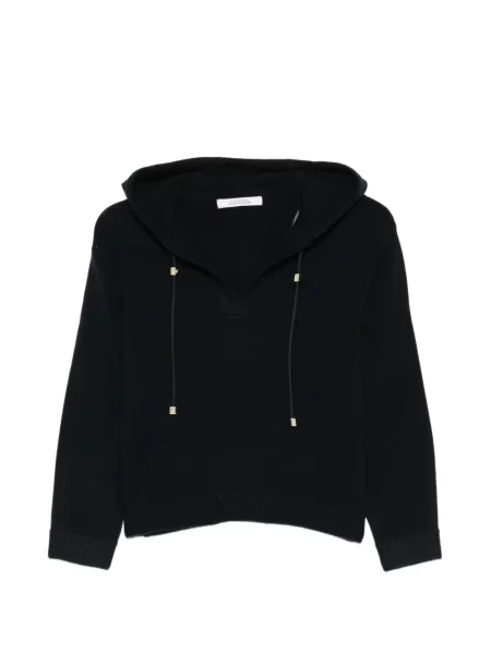 Șnur de strângere pulover Dorothee Schumacher cu glugă negru