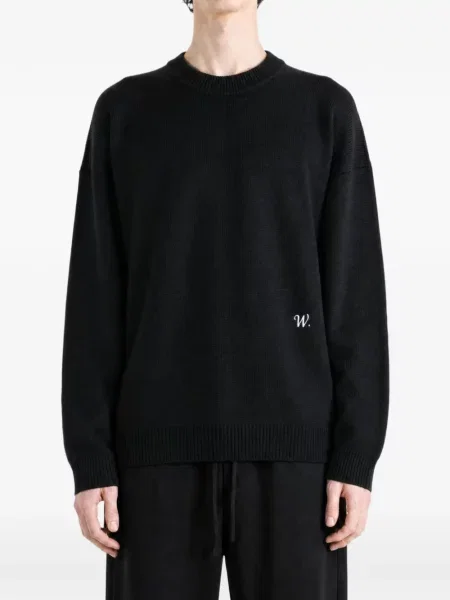 Pulover Willy Chavarria cu broderie negru