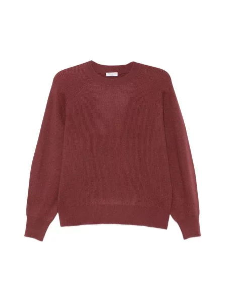 Sweter Brunello Cucinelli z kaszmiru czerwony