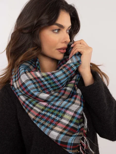 Fular Fashionhunters în carouri negru