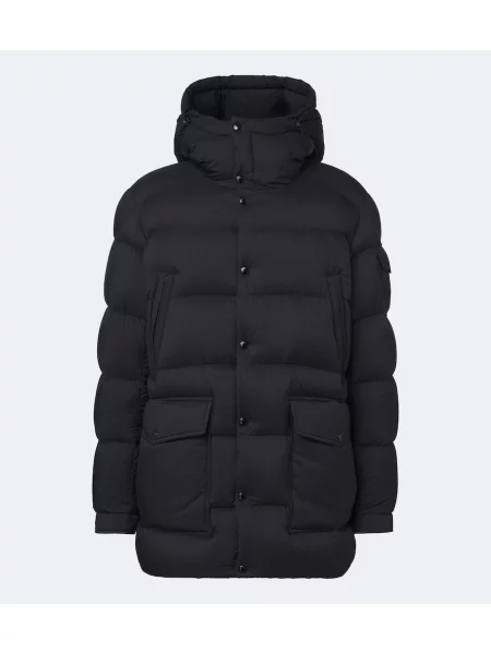 Palton Moncler cu glugă negru