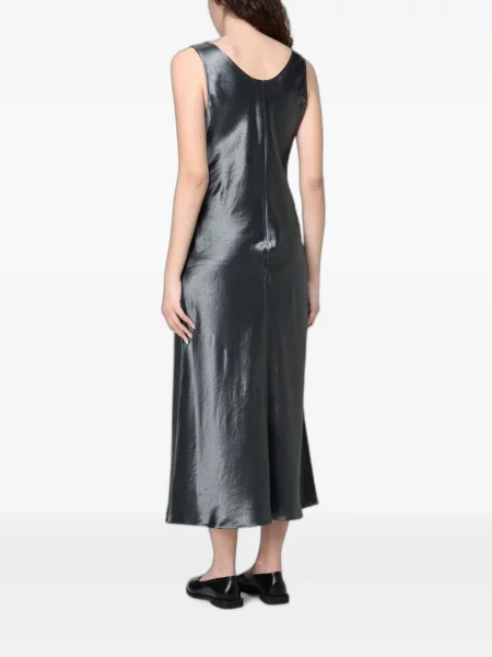 Сатенена миди рокля Max Mara сиво