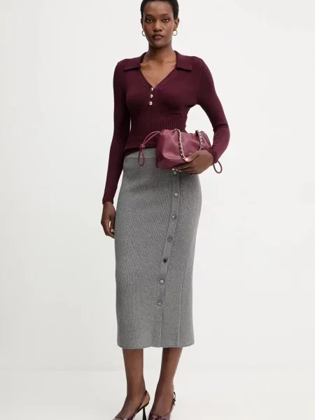 Morgan sweter bordowy lekki MBANOU