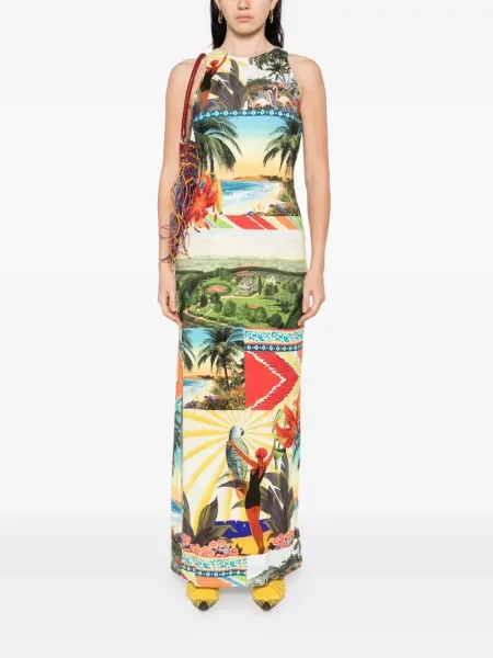 Rochie maxi Alice + Olivia de costum verde