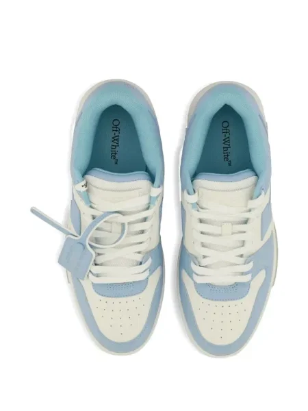 Sneakerși Off-white cu șireturi din dantelă alb