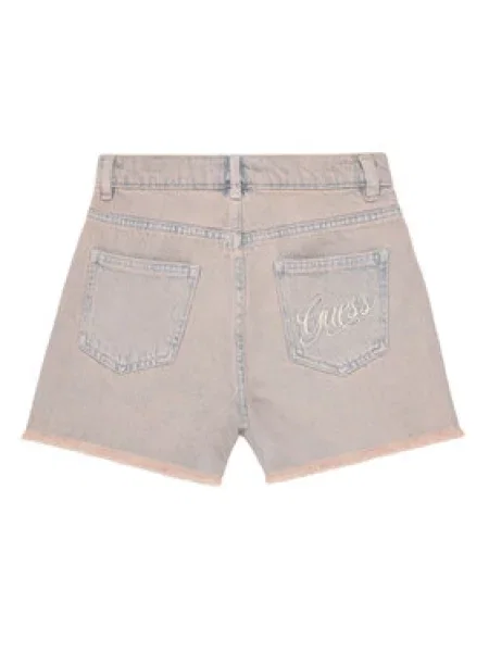 Džínové šortky Guess růžové