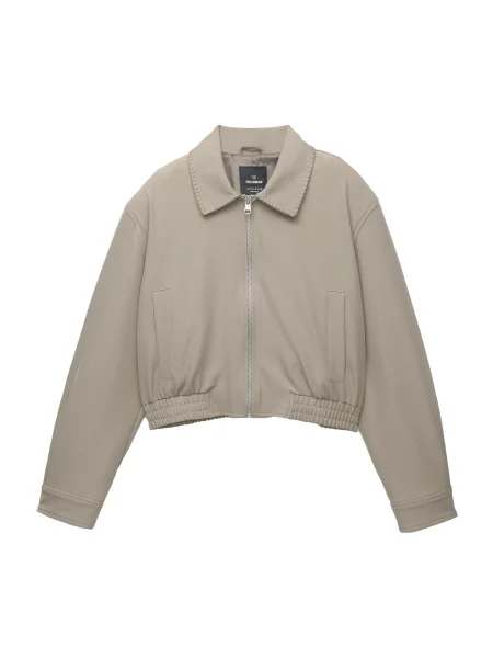 Pull&Bear Geacă de primăvară-toamnă închis bej