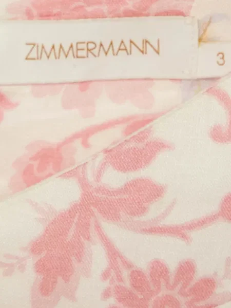 Rochie mini Zimmermann cu model floral cu imagine alb