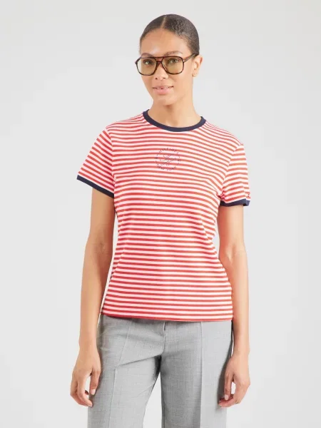 TOMMY HILFIGER Tricou bleumarin / roșu alb