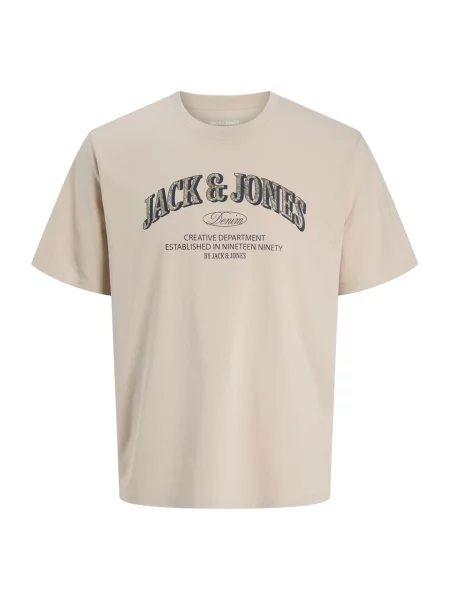 Jack & Jones Junior Majica JJEDENVER sivkasto bež crna