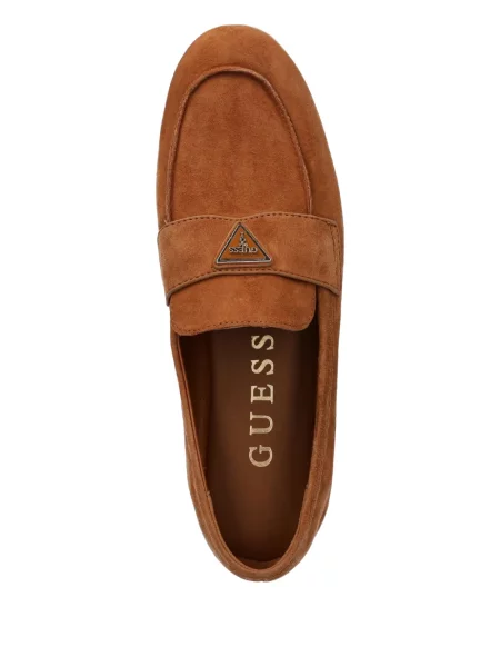 Pantofi loafer Guess cu cataramă maro