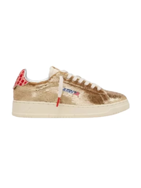 Sneakersy Autry skórzane żółte