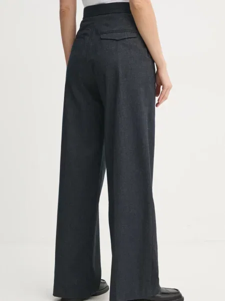 Kalhoty G-Star Raw tmavomodrá široké high waist