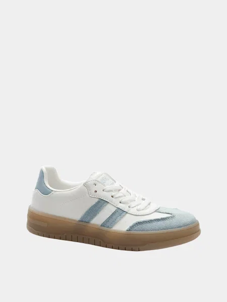 Кеди низькі Keddo білий/блакитний штучна шкіра/текстиль білі