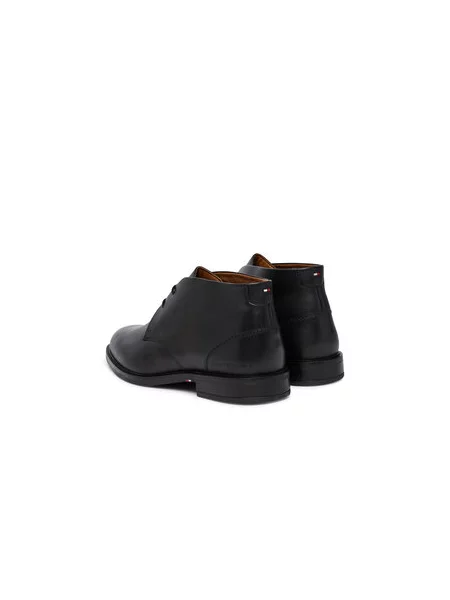 Gležnjače Tommy Hilfiger Corporate Dressy Lth Lace Boot crna