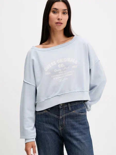 Суитчър Guess Originals с принт синьо