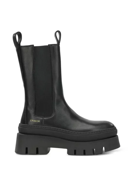 Botine Copenhagen din piele chunky negru