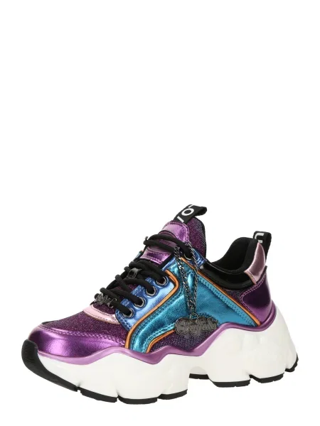 BUFFALO Tenisky azurová modrá / svítivě fialová / růže černá