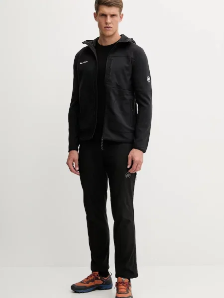 Mammut bluza outdoorowa Tamaro z kapturem gładka czarny