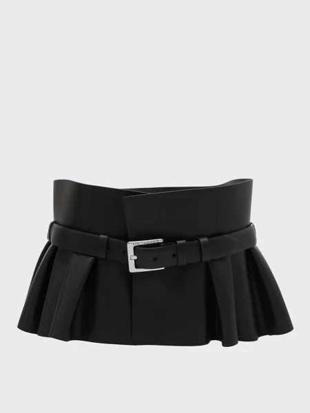 Шкіряний ремінь Karl Lagerfeld чорний