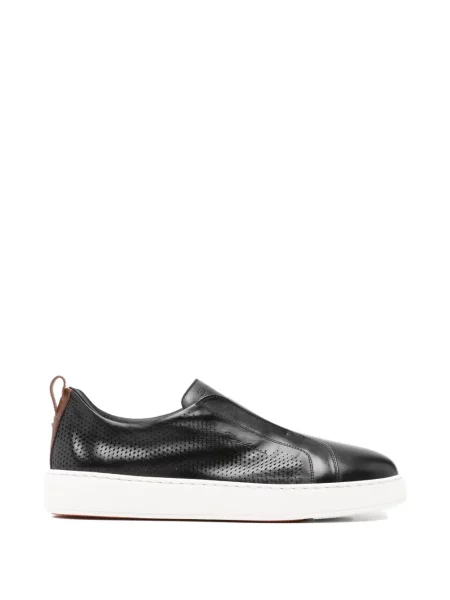 Sneakerși Santoni cu perforații negru