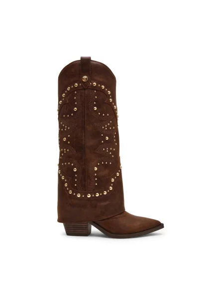 Botki Steve Madden skórzane brązowe