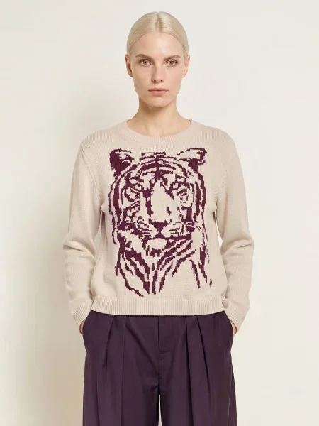 Miss Lagotte Sweter beige beżowy