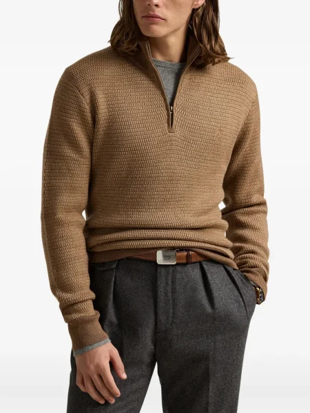 Vlněný zateplený svetr Polo Ralph Lauren modrý