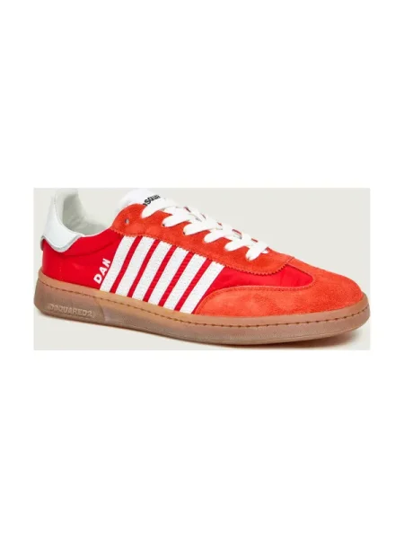Sneakers Boxer| piele întoarsă roșu