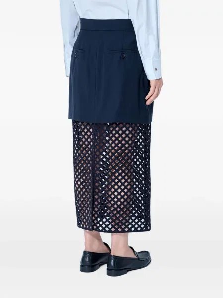 Fustă midi Max Mara albastru