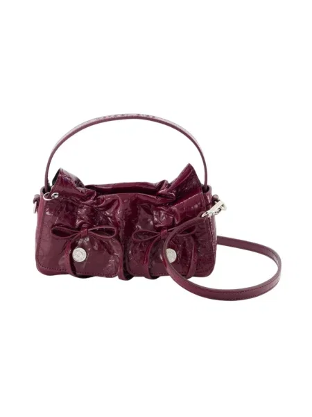 Torebka crossbody Acne Studios skórzana czerwona