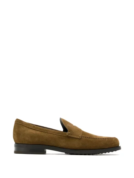 Pantofi loafer Tod's din piele de căprioară maro