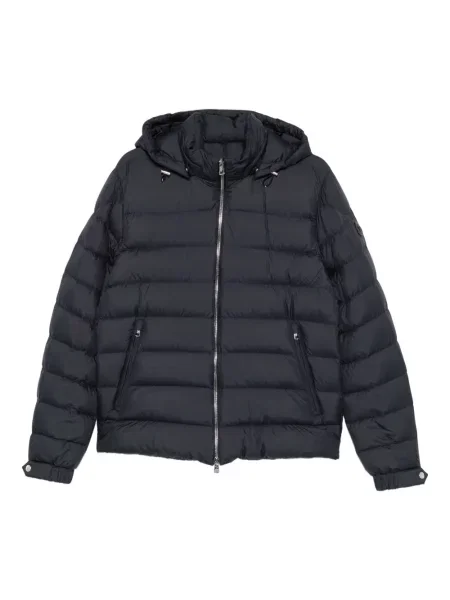 Geacă Moncler cu glugă albastru