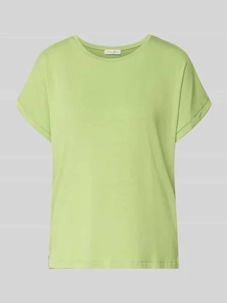 T-shirt z mieszanki z okrągłym dekoltem Christian Berg Woman zielona