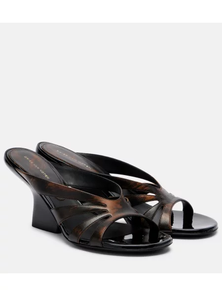 Кожени мюли Dries Van Noten с протрити краища кафяво