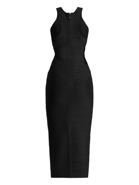Rochie midi Hervé Léger până la genunchi de costum negru