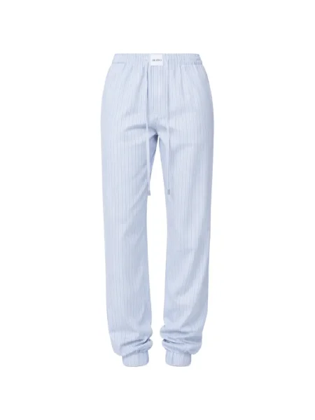 Șnur de strângere pantaloni The Attico cu dungi albastru