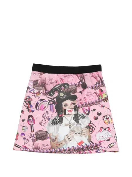 Fusta mini The Artistylist cu imagine roz