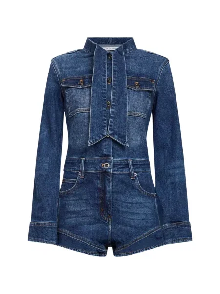 Salopetă Self-portrait cu funde albastru