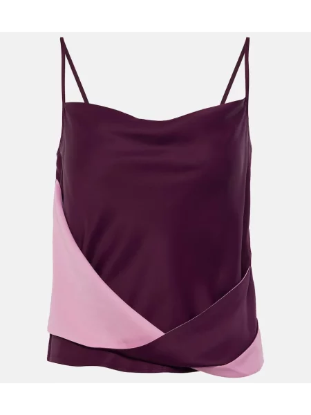 Top Jw Anderson din satin drapat violet