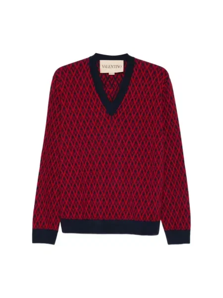 Wielobarwność sweter Valentino Garavani wełniany