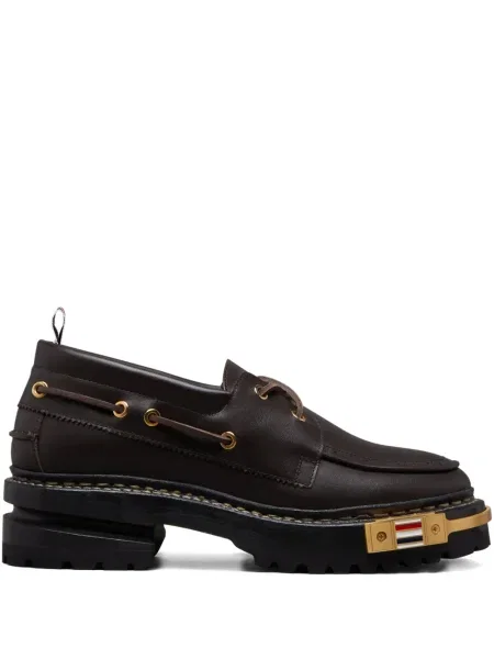Pantofi loafer Thom Browne din piele maro